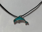 Preview: Halskette mit Delfin-Anhänger in Silber-Türkis