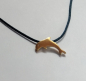 Preview: Halskette mit goldenem Delfinanhänger