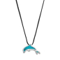 Preview: Halskette mit Delfin-Anhänger in Silber-Türkis