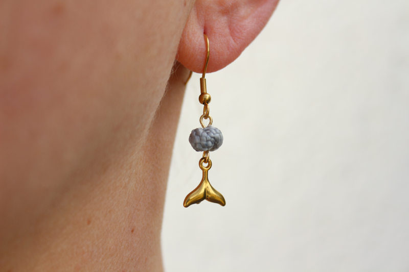 Geisternetz Ohrringe "Flukenbuddy" Goldfarben