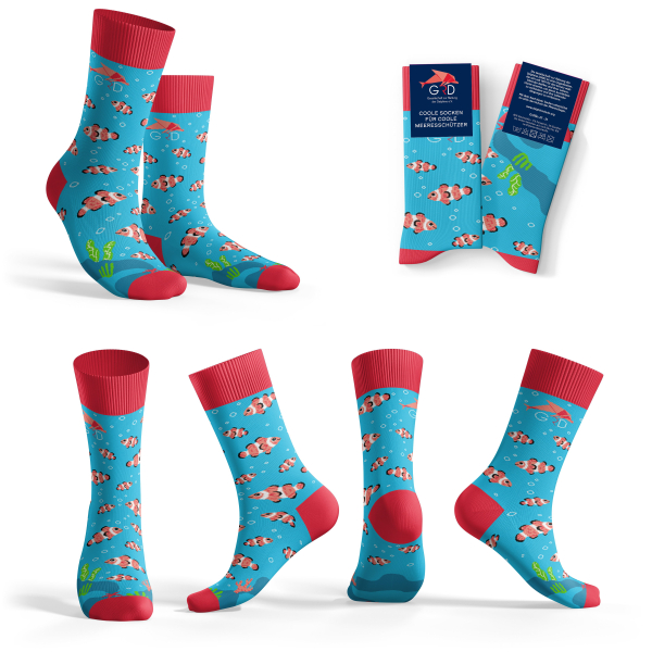 Motivsocken Clownfische