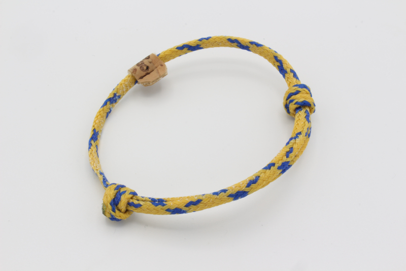 Geisternetz Fußbändchen Gelb/Blau