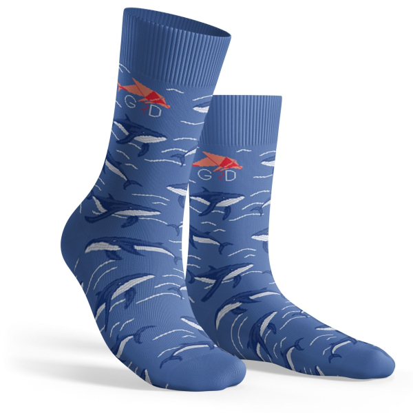 Motivsocken Wale