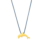 Halskette mit goldenem Delfinanhänger